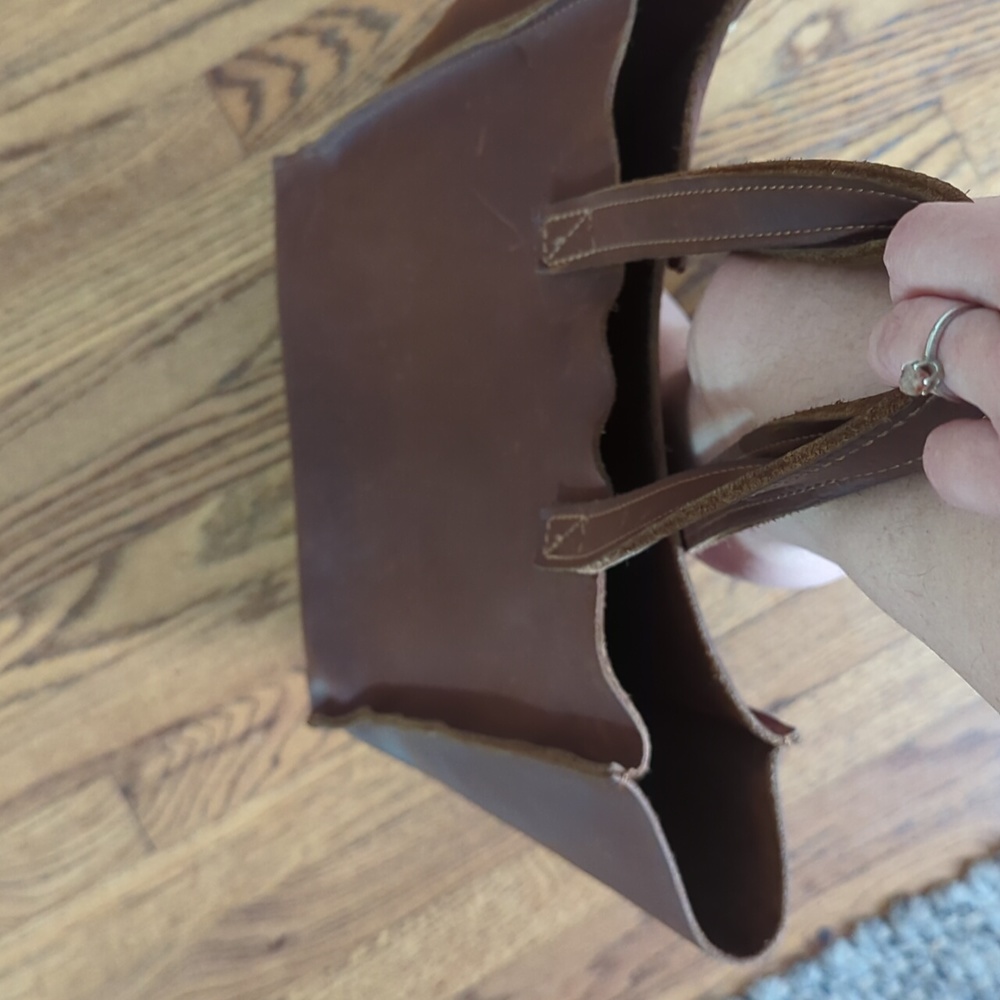 Leather tote bag - Picture 5 of 5
